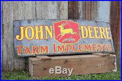 Vintage 1930's John Deere Farm 72 Porcelain Enamel Metal Burdick Sign