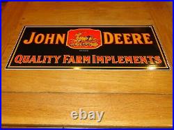 Vintage 1934 John Deere Farm Implements 23 Porcelain Metal Gasoline & Oil Sign