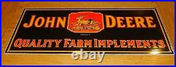 Vintage 1934 John Deere Farm Implements 23 Porcelain Metal Gasoline & Oil Sign