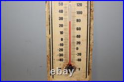 Vintage 1940's John Deere Far Tractor 1937-1950 Logo 16 Metal Thermometer Sign