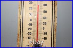 Vintage 1940's John Deere Far Tractor 1937-1950 Logo 16 Metal Thermometer Sign
