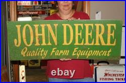 Vintage 1950's John Deere Quality Farm Equipment Tractors 33 Metal Sign
