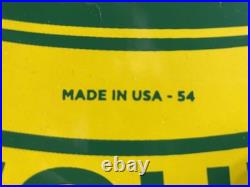 Vintage 1954 Dated John Deere Farm Equipment 16.5 Porcelain Gas Oil Sign