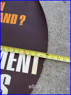 Vintage 1966 NOS 4 Leg John Deere 3' Diameter Poster Sign Rent From Us Exc