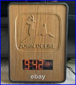 Vintage 1970 John Deere Dealership Digital Clock