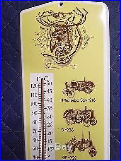 Vintage 1970s John Deere Thermometer Sign Farm Tractor Waterloo D 70 GP A