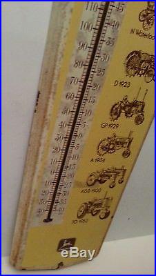 Vintage 1970s John Deere Thermometer Sign Farm Tractor Waterloo Very Rare (100)