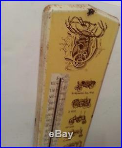 Vintage 1970s John Deere Thermometer Sign Farm Tractor Waterloo Very Rare (100)