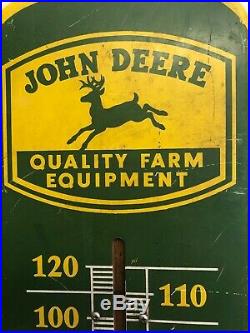 Vintage 1980s John Deere Thermometer Sign Tractor Farm Agricultural
