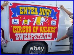 Vintage 1983 John Deere Circus Poster Ad Print Rare Art Decor Huge Promotional
