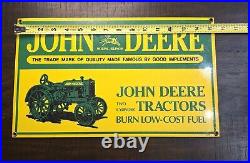 Vintage 1995 JOHN DEERE Two Cylinder Tractors Sign Ande Rooney 15 X 9 1 Lb 15oz