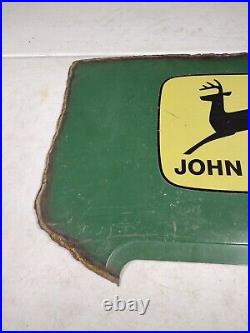 Vintage 26x17 John Deere Farm Equipment Panel Homemade Advertising Sign