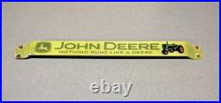 Vintage 32 John Deere Tractor Door Push Bar Porcelain Sign Car Gas Oil
