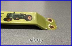 Vintage 32 John Deere Tractor Door Push Bar Porcelain Sign Car Gas Oil