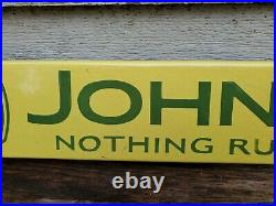 Vintage 32 Porcelain John Deere Tractor Door Push Sign