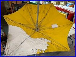 Vintage 70 JOHN DEERE Tractor Cloth Umbrella Pole Implement FARM PRIMITIVE Sign