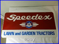 Vintage Advertising Sign- Speedex Lawn & Garden Tractors Sign- 2 Sided- A-m Sign