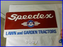 Vintage Advertising Sign- Speedex Lawn & Garden Tractors Sign- 2 Sided- A-m Sign