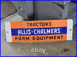 Vintage Allis-chalmers Porcelain Sign Tractors Farm Equipment John Deere Kubota