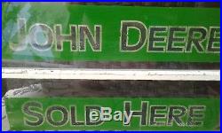 Vintage Antique John Deere Farm Dealers window Sign