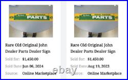 Vintage Antique Original John Deere Genuine Parts 28 Metal Gas Oil Tractor Sign Vintage Antique Original John Deere Genuine Parts 28 Metal Gas Oil Tractor Sign