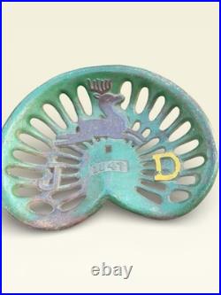 Vintage Antique Retro Cast Iron John Deere Tractor Seat 1847 Green Farm Sign