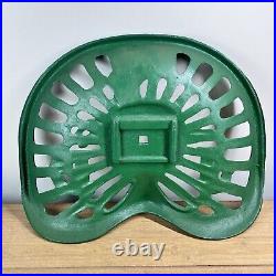 Vintage Antique Retro Cast Iron John Deere Tractor Seat 1847 Green Farm Sign