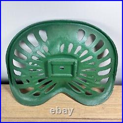 Vintage Antique Retro Cast Iron John Deere Tractor Seat 1847 Green Farm Sign