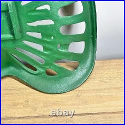 Vintage Antique Retro Cast Iron John Deere Tractor Seat 1847 Green Farm Sign