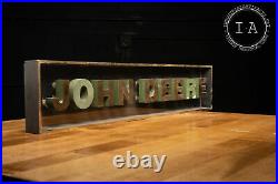 Vintage Block Style Lettering John Deere Sign