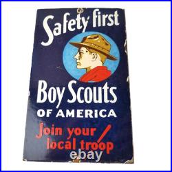 Vintage Boy Scouts Sign America Local Troop Gas Pump Motor Oil Porcelain Sign Vintage Boy Scouts Sign America Local Troop Gas Pump Motor Oil Porcelain Sign