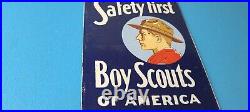 Vintage Boy Scouts Sign America Local Troop Gas Pump Motor Oil Porcelain Sign Vintage Boy Scouts Sign America Local Troop Gas Pump Motor Oil Porcelain Sign
