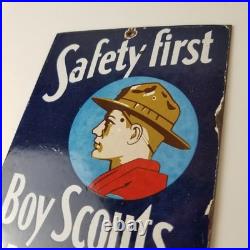 Vintage Boy Scouts Sign America Local Troop Gas Pump Motor Oil Porcelain Sign Vintage Boy Scouts Sign America Local Troop Gas Pump Motor Oil Porcelain Sign