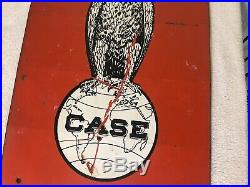 Vintage CASE EAGLE 23X15 metal sign Great man cave wall bar decor