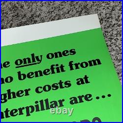 Vintage CAT Sign NOS Morale Poster John Deere, IH, Komatsu Competitors