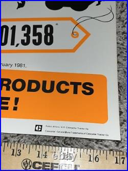 Vintage CAT vs John Deere Sign NOS Morale Poster Road Grader Comparable