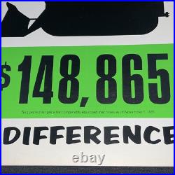 Vintage CAT vs John Deere Sign NOS Morale Poster Track Loader Comparison 973