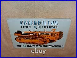 Vintage Caterpillar Diesel D4 Tractor 12 X 8 Metal Farm, Gasoline & Oil Sign
