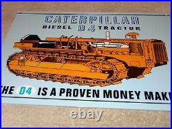 Vintage Caterpillar Diesel D4 Tractor 12 X 8 Metal Farm, Gasoline & Oil Sign