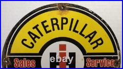 Vintage Caterpillar John Deere 10 Porcelain Sales Service Gas Oil Sign