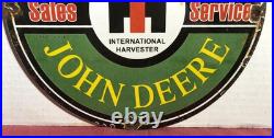 Vintage Caterpillar John Deere 10 Porcelain Sales Service Gas Oil Sign