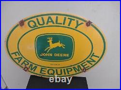Vintage Caterpillar John Deere Ih Farm Equipment Porcelain Sign