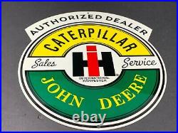 Vintage Caterpillar John Deere International Harvester 12 Metal Gas & Oil Sign