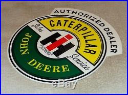 Vintage Caterpillar John Deere International Harvester 1 Metal Gasoline Oil Sign