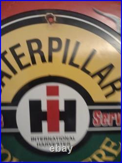 Vintage Caterpillar John Deere International Harvester Porcelain Metal Gas Sign