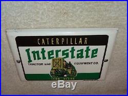 Vintage Caterpillar & John Deere Tractor 7 Porcelain Metal Gasoline & Oil Sign