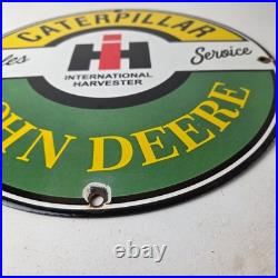 Vintage Caterpillar Porcelain Sign Diesel Trucks Farm Tractor Dealer Man Cave