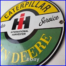Vintage Caterpillar Porcelain Sign Diesel Trucks Farm Tractor Dealer Man Cave
