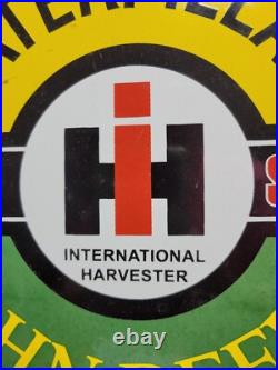 Vintage Caterpillar Porcelain Sign International Harvester John Deere Tractor