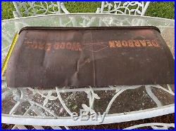 Vintage DEARBORN WOOD BROS FARM EQUIPMENT logo metal sign man cave ford deere